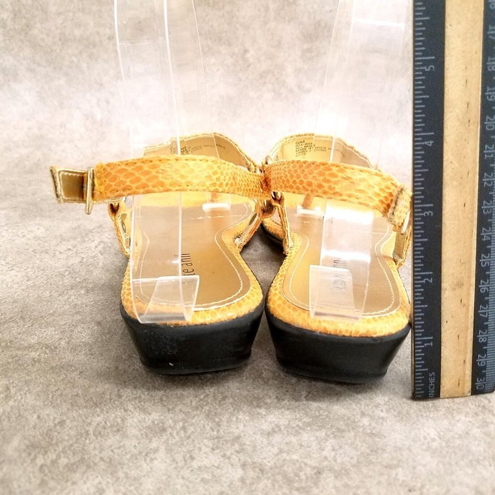 Kate Ann Womens  024-6039 Size 6.5 Yellow  Thong Slingback Sandals - Picture 5 of 10
